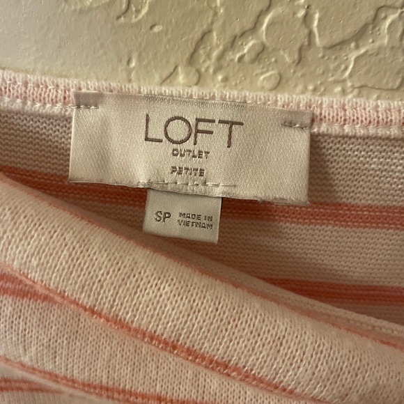 NWOT Loft size SP striped long sleeve sweater - Picture 3 of 5